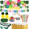 Tropical Luau Party Decoration Pack Hawaiian Beach Theme Party Flamingo Pineapple Décors Multi Scene Luau Party Supplies (135pcs)